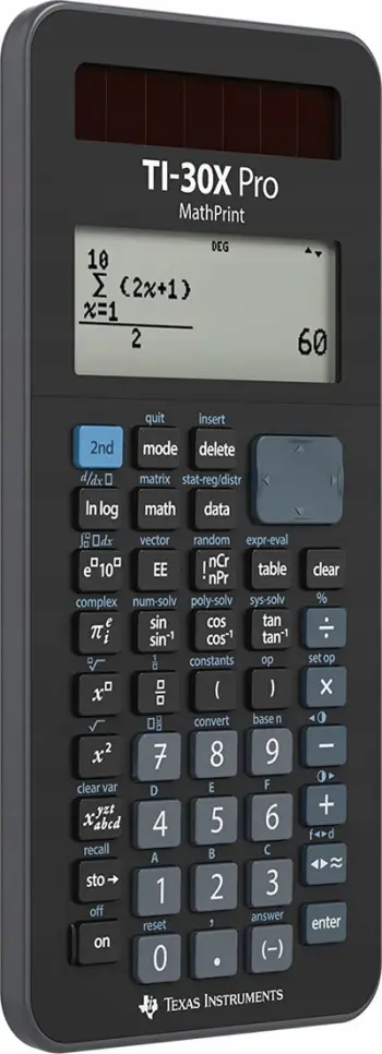 Kalkulator shkencor Texas Instruments TI 30X Pro MathPrint, ekran MathPrint, xhingël i zi