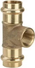 Tee reduktuese Viega 281359, 18mm x 1/2" x 18mm, bronz