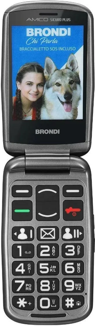 Celular Brondi Amico Sicuro Plus Black Metal - 1