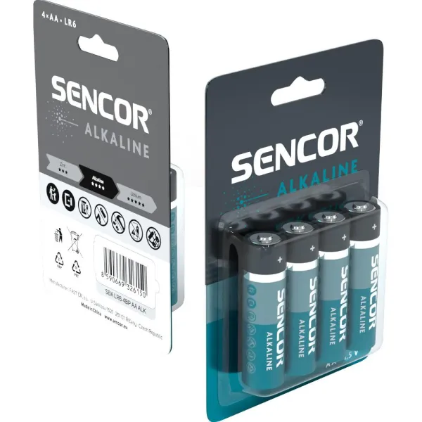 Bateri Sencor SBA LR6 4BP AA Alk, 4 copë - 3
