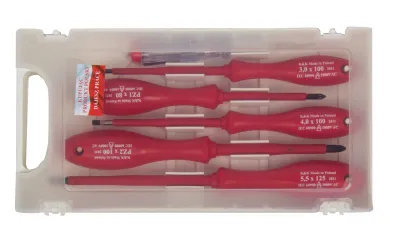 Set kaçavida elektroteknike Mega, 1000 V, 6 elemente, të kuqe - 1
