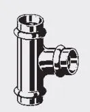 Tee reduktuese Viega 324902, 42 x 22 x 42mm, bakër - 2