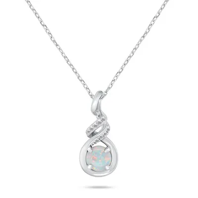 Qafore Brilio Silver NCL155W, me opal sintetik, e argjendtë/bardhë - 1