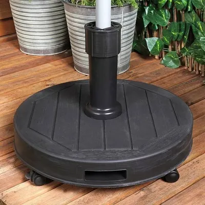 Bazë rrethore për çadër dielli EDA, beton, 27kg, gri - 2