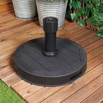 Bazë rrethore për çadër dielli EDA, beton, 27kg, gri - 4