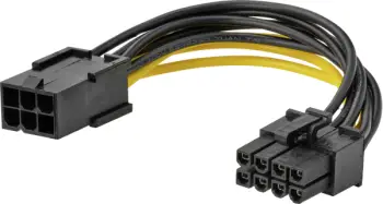 Akasa AK-CB052 - power adapter - 6 pin PCIe power to 8 pin PCIe power - 10 cm