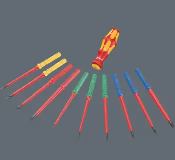 Set kaçavidash izoluese Wera Kraftform Kompakt VDE 17 Universal, 15 tehe, Tool Finder, shumëngjyrësh