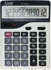 Kalkulator tavoline Toor TR-2235A, 12 shifra, ekran i madh LCD, gri