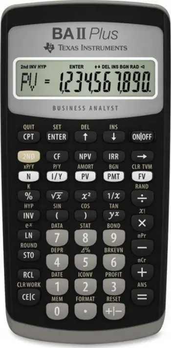Kalkulator Texas Instruments BA II Plus, i zi