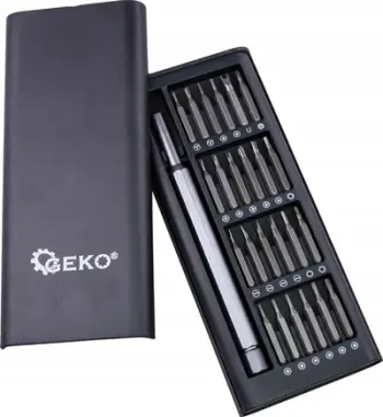Set kaçavidash precize Geko G32008, 24 në 1, çelik S2
