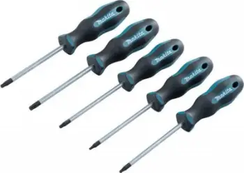 Set kaçavidash Torx Makita, 5 copë, T10 T30, jeshile