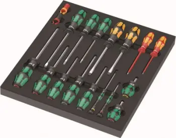 Set kaçavidash Wera 9710, 18 copë, me tabaka shkumë, shumëngjyrësh