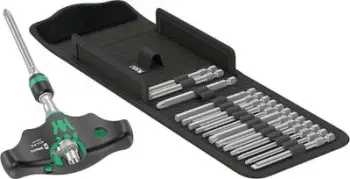 Set kaçavidë me racetë Wera Kraftform Kompakt 400 RA, 17 pjesë, bit 1/4", imperial
