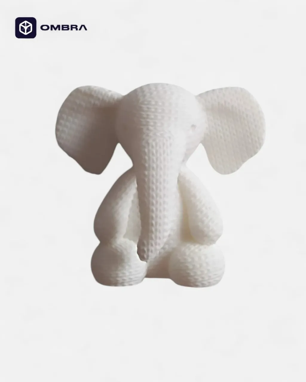 Knitted Elephant Fridge Magnet SET - e bardhe, e gjelbert - 3