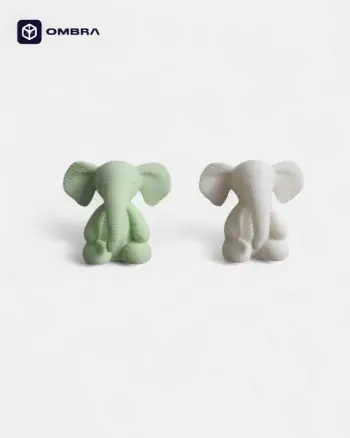 Knitted Elephant Fridge Magnet SET - e bardhe, e gjelbert