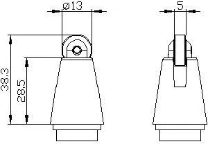 Kokë komandimi Siemens 3SE5000-0AD02, plunger me rrotull çeliku - 2