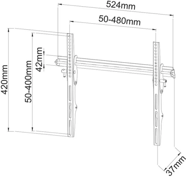 Mbajtës për TV 23"-42" STELL SHO 2040 SLIM - E zezë - 3