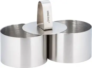 Set kallëpash kuzhine KingHoff KH-4610, çelik inox, 2 copë, argjendtë