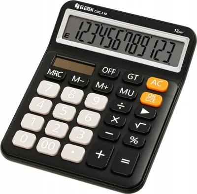 Kalkulator zyre ELEVEN CDC110BK, ekran 12 shifror, i zi - 1