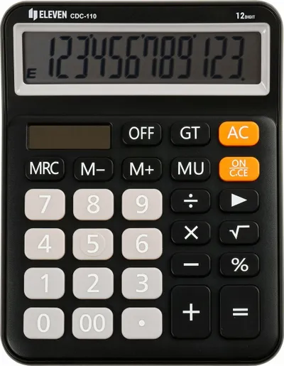 Kalkulator zyre ELEVEN CDC110BK, ekran 12 shifror, i zi - 2