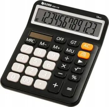 Kalkulator zyre ELEVEN CDC110BK, ekran 12 shifror, i zi