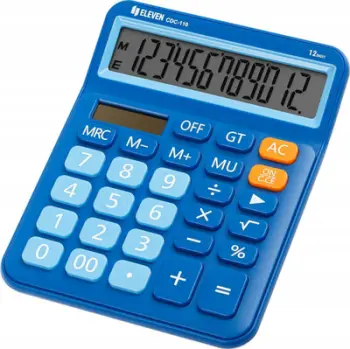 Kalkulator zyre Eleven CDC110BL, ekran i madh, blu
