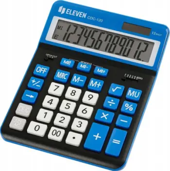 Kalkulator zyre ELEVEN CDC120BK-NV, ekran 12 shifror, i zi
