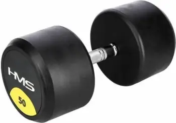 Hantelë gome HMS HG PRO 50, 50 kg, e zezë