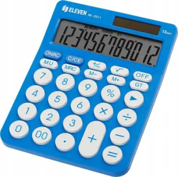 Kalkulator zyre ELEVEN RK2311BL, 12 shifra, ekran i madh, blu