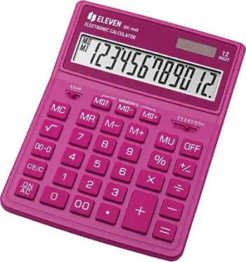 Kalkulator zyre Eleven SDC444XRPKE, 12 shifra, energji diellore dhe bateri, rozë