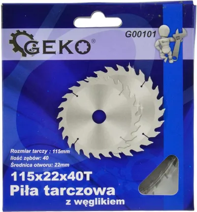 Teh sharre GEKO 115mm, 40 dhëmbë, vrimë 22mm - 2