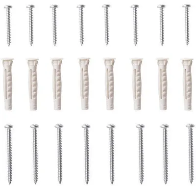 Set montimi Cersanit S903-026, vida dhe dublona për kabinë dushi, metal dhe plastike, ngjyrë e bardhë - 1