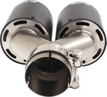 Majë auspuhi SLIDE Double Exhaust, hyrje 63.5mm, dalje 89mm, çelik inox