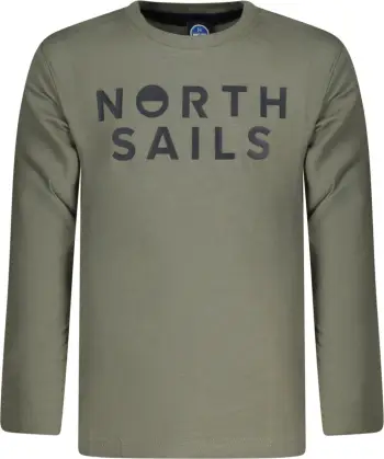 Maicë me mëngë të gjata për djem NORTH SAILS, e gjelbër