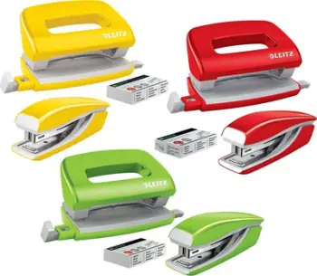 Set kapëse dhe shpues letre Leitz WOW NeXXt Mini 55612016, kompakt, i verdhë