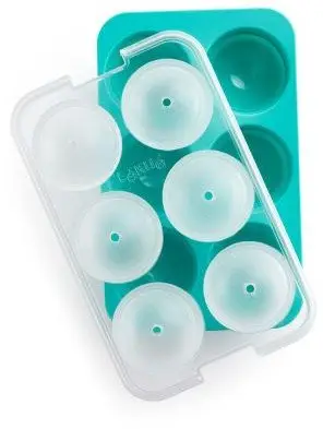 Kallëp Lékué për kube akulli, sfera XL, silikoni, blu