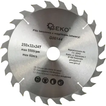 Teh sharrë rrethore GEKO 250mm, 32mm, 24 dhëmbë