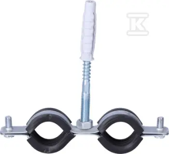 Set kapëse dyshe për tuba Walraven BIS Cobra 1/2", 20-24 mm, çelik i galvanizuar, e zezë