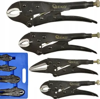 Set kapëse mbyllëse Geko G10222, 4 copë, çelik karboni
