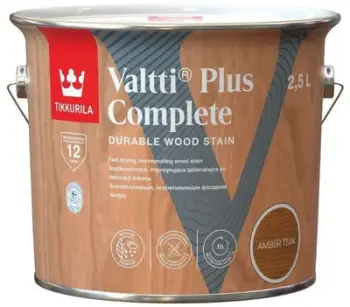 Bejc lak për dru Tikkurila Valtti Plus Complete, 2.5L, Amber Teak