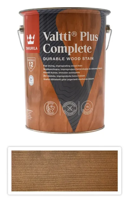Bejcë druri Tikkurila Valtti Plus Complete, 5L, Golden Oak - 1