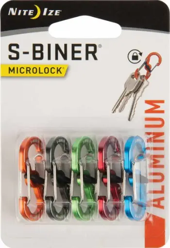 Set karabinash Nite Ize S-Biner MicroLock, alumin, 5 copë, shumëngjyrësh