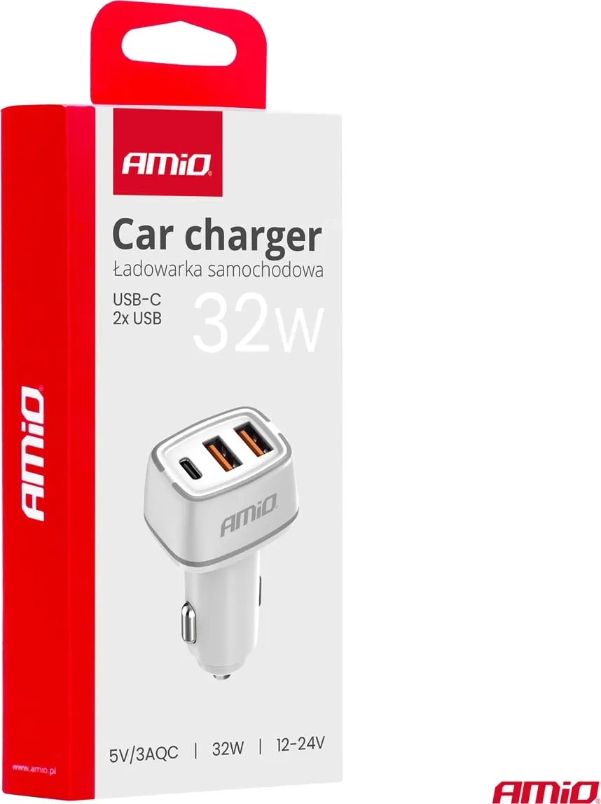 Karikues makine 2×USB-A + USB-C 32W 12/24V - 4