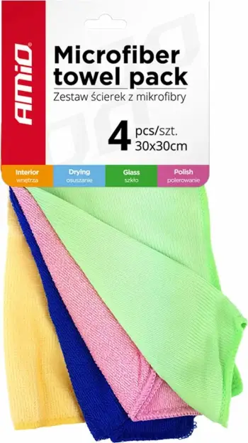 Peshqir mikrofibre për pastrim – 4 lloje 30×30 cm