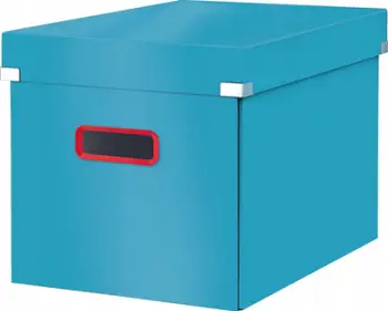Kuti ruajtëse Leitz Click and Store Cosy Cube Large, kartoni, blu e qetë