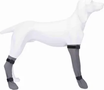 Çorape mbrojtëse për qen Trixie, silikon, 10cm 40cm, gri