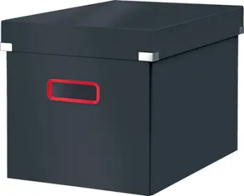 Kuti ruajtëse Leitz Click & Store Cosy Cube Large, kubike, gri velvet