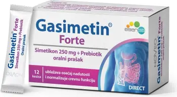 Pluhur oral për lehtësimin e gazrave, fryrjes dhe dhimbjeve të barkut Gasimetin Forte Simetikon