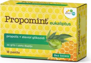 Propomint pastilë me eukalipt-Lehtëson fytin, qetëson kollën dhe freskon gojën.