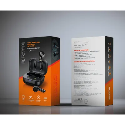 Kufje Wireless Buxton BTW 3300 BLACK TWS – Bluetooth 5.1, Ngjyrë e Zezë - 8